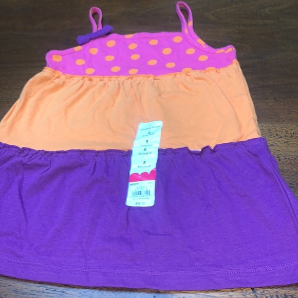 Jumping beans babydoll size 5 pink polka dot tank - Picture 2 of 6